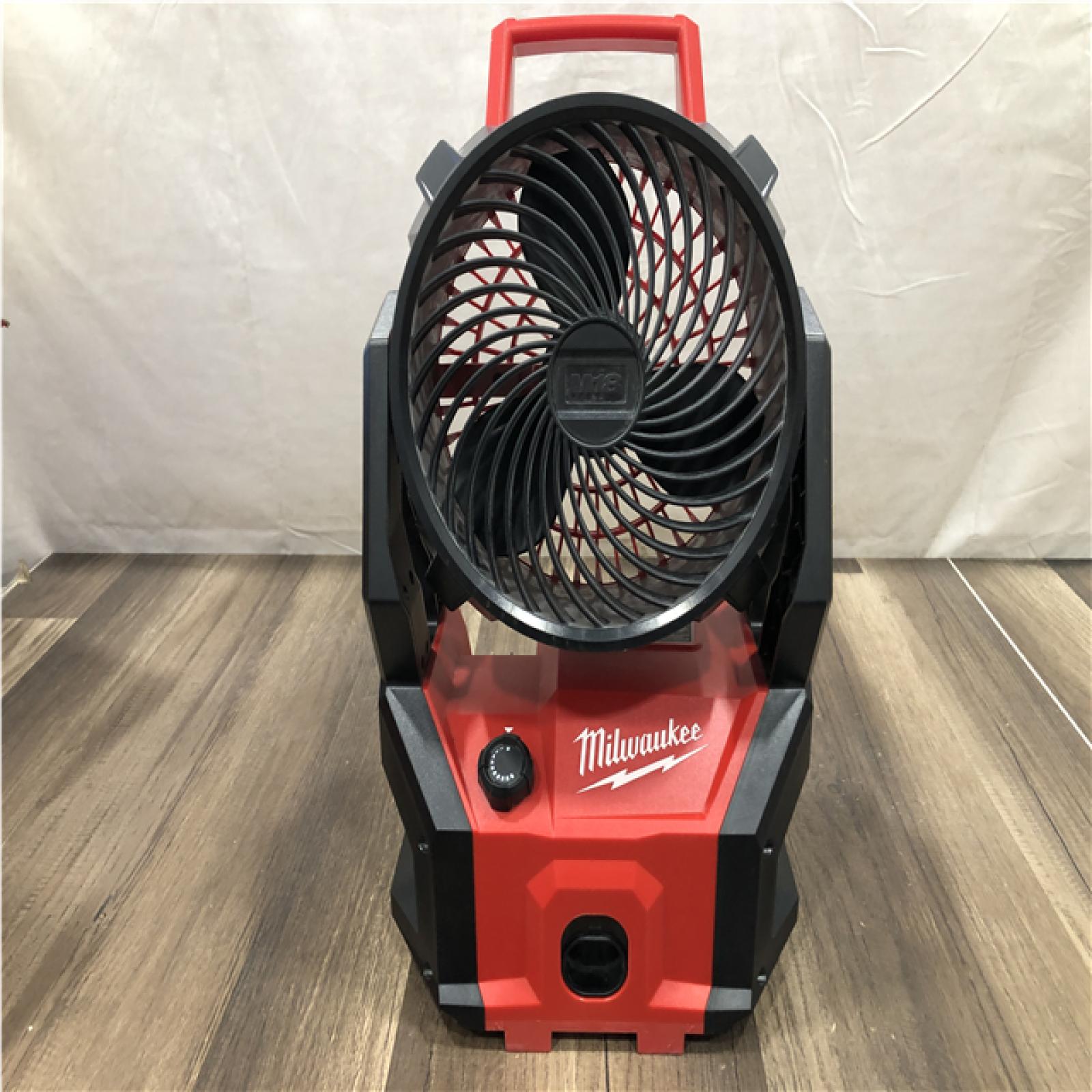 AS-IS - Milwaukee 18-Volt Lithium-Ion Brushless Cordless PACKOUT Jobsite Fan (Tool-Only)