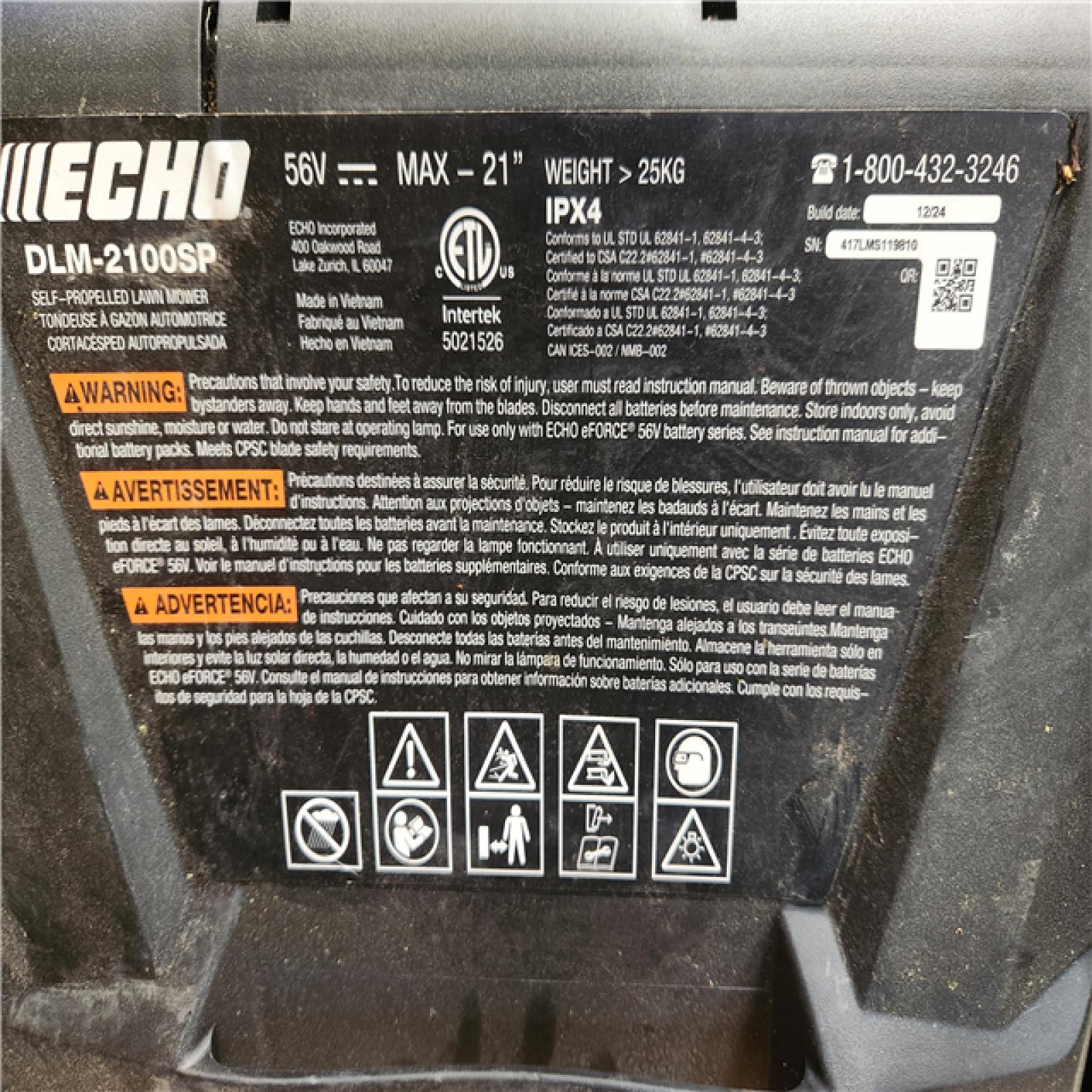 Phoenix ECHO 56V 21 in. Cordless Battery 3-in-1 Walk Behind Self-Propelled Lawn Mower w/ (2) 5Ah Batteries (NO Charger)