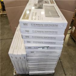 Phoenix NEW MSI Harmony Fog 24 in. x 24 in. Gray Light Wood Slat Decorative Acoustic Sound Absorbing Panels (36-Packs/558 sq. ft.)