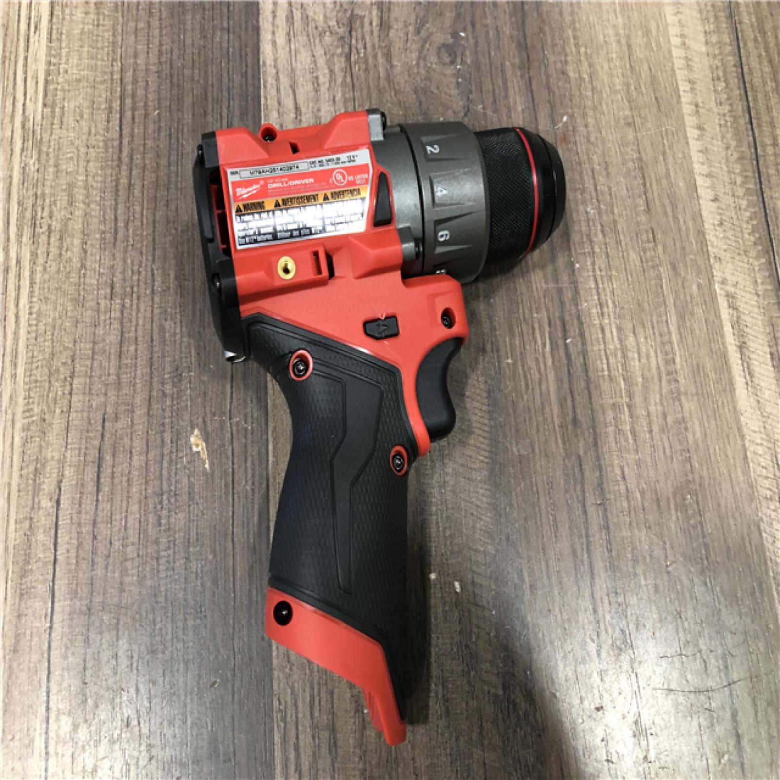 AS-IS Milwaukee M12 FUEL 12V Lithium-Ion Brushless Cordless 1/2 in. Drill Driver (Tool-Only)