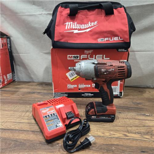 AS-IS Milwaukee M18 1/2 in. Cordless Brushless High Torque Impact Wrench Kit (Battery & Charger)