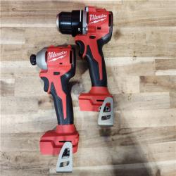 HOUSTON LOCATION - AS-IS Milwaukee 18V Lithium-Ion Brushless Cordless Compact Drill/Impact Combo Kit