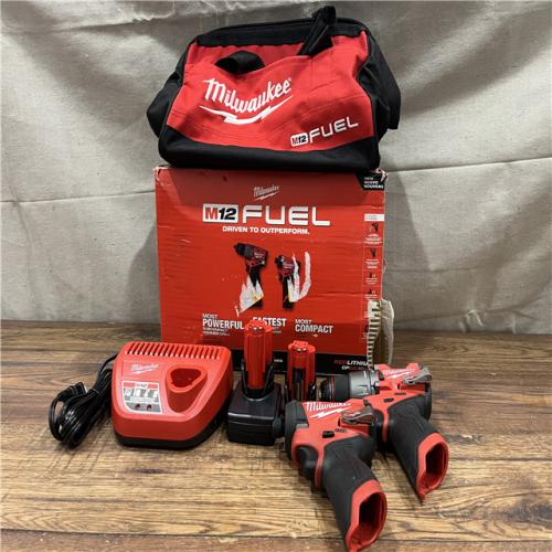 AS-IS Milwaukee 3497-22 12V Brushless Hammer Drill and Impact Driver Combo Kit