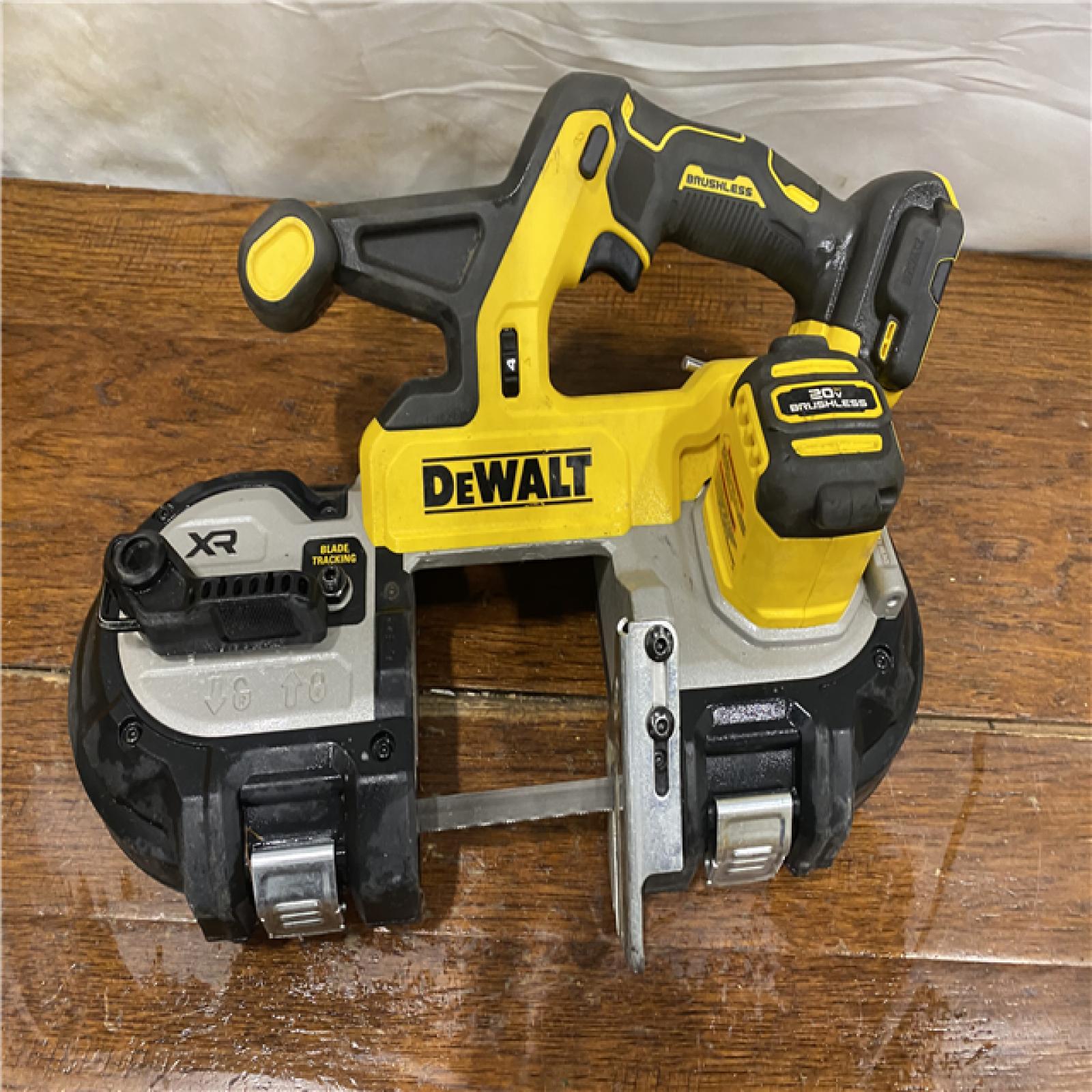 AS-IS DEWALT 20-Volt MAX 3-3/8 in. Cordless Brushless Bandsaw (Tool-Only)