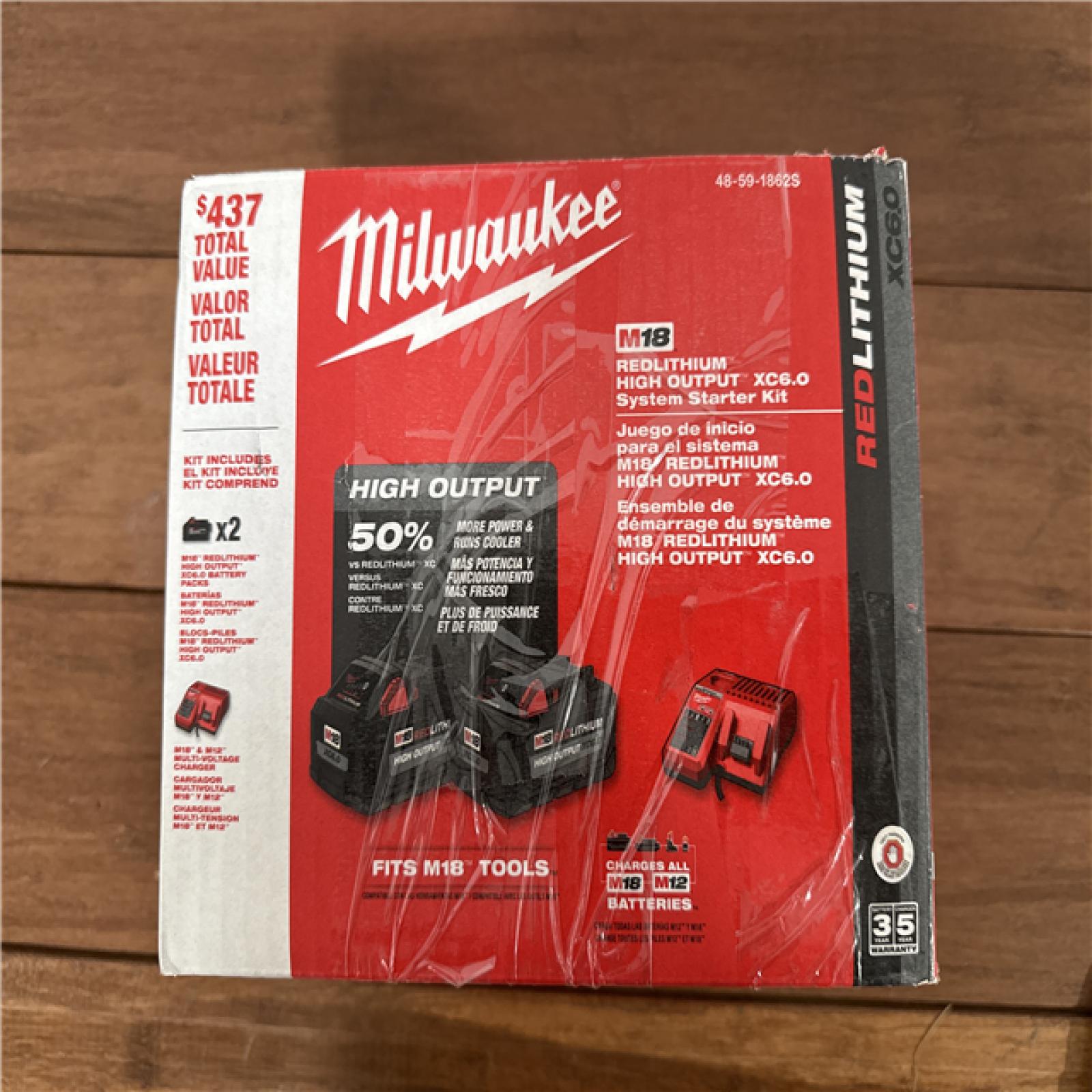 California NEW Milwaukee M18 Red Lithium Batteries  (2) & Charger