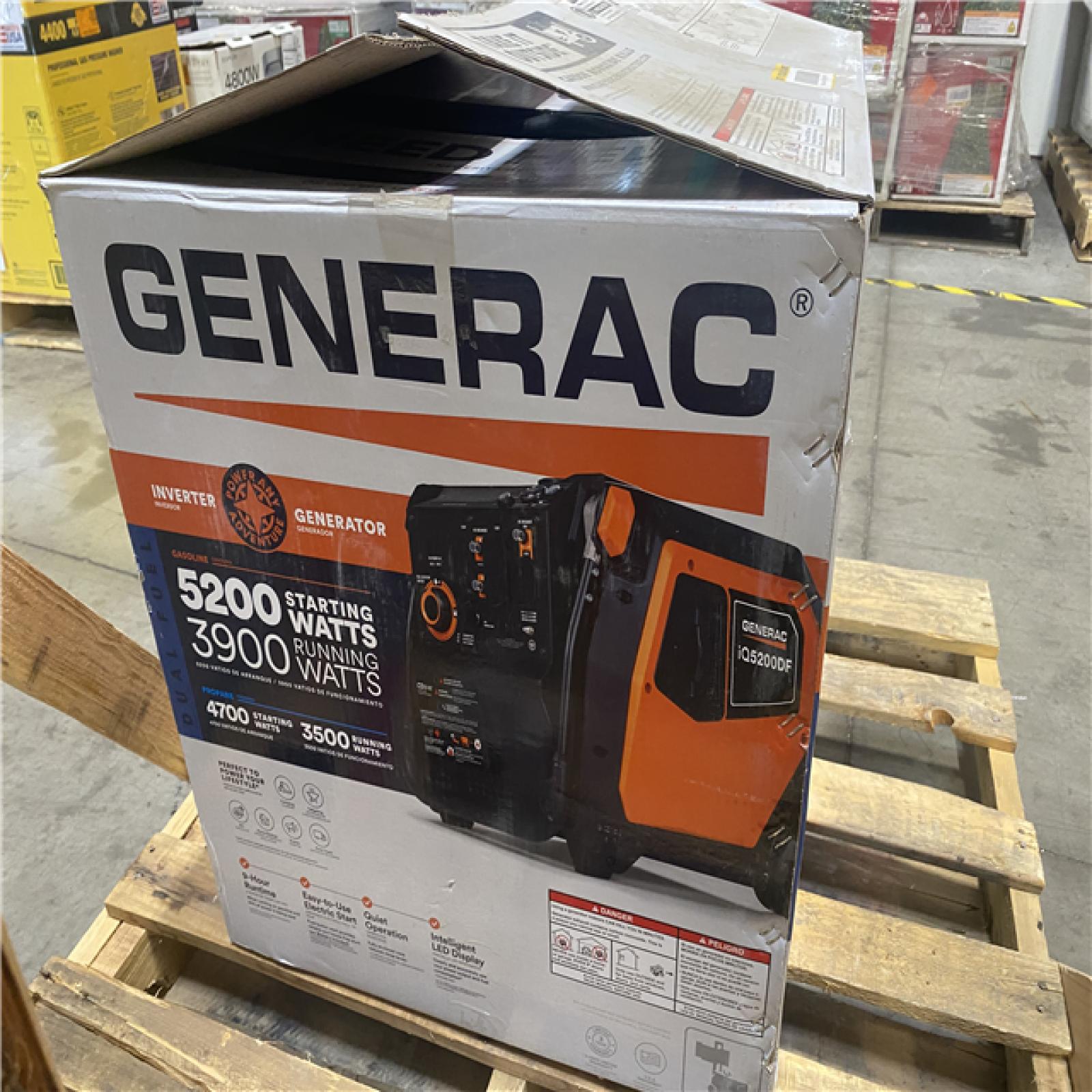 Dallas Location - As-Is Generac 5200/3900-Watt Dual Fuel Inverter Generator