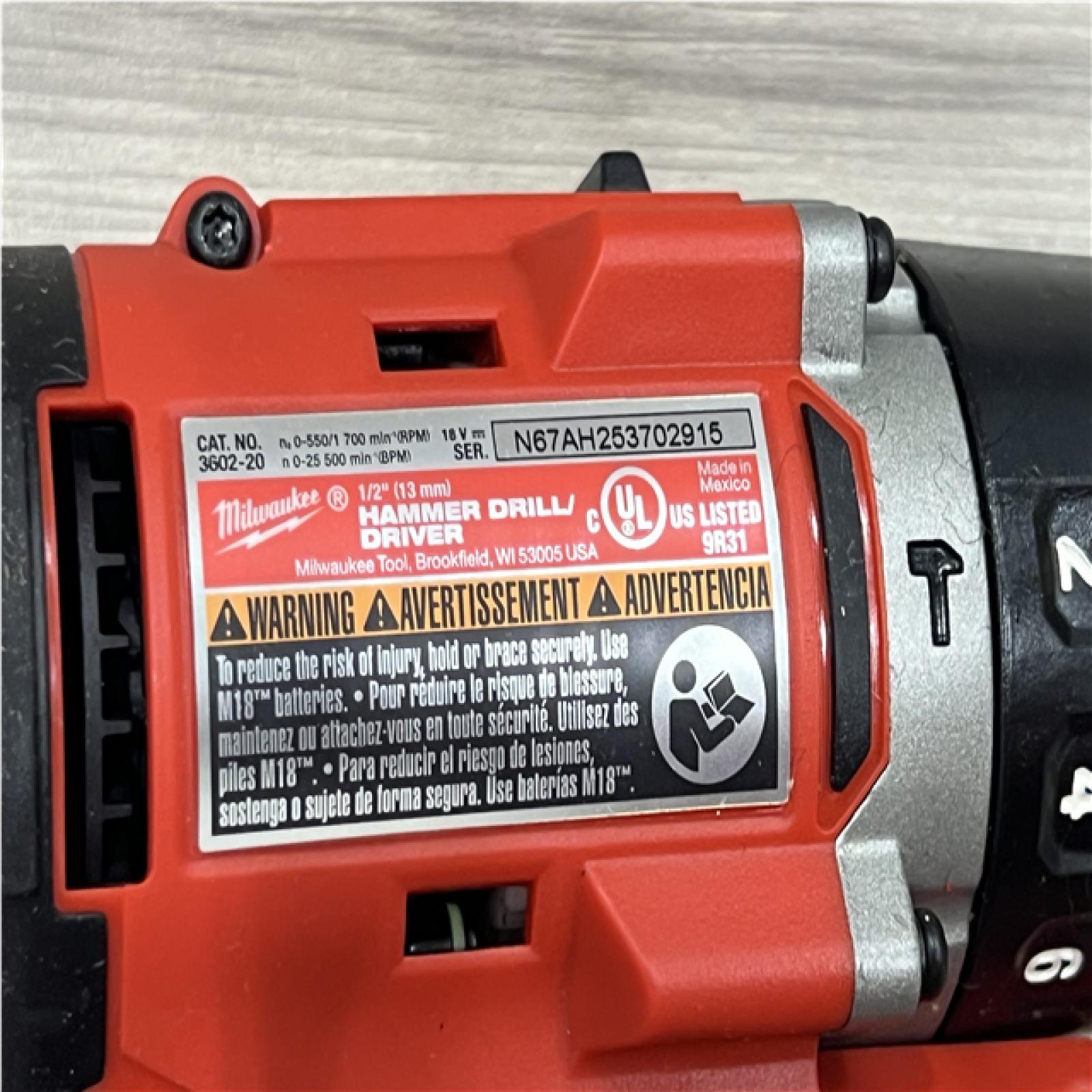 AS-IS Milwaukee 18-Volt Lithium-Ion Brushless Cordless Compact Hammer Drill/Impact Combo Kit