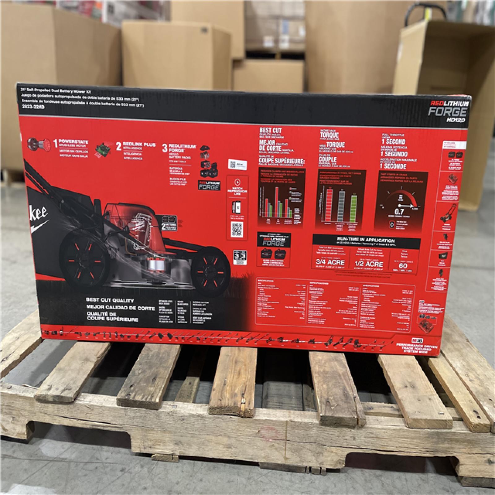 DALLAS LOCATION- NEW! MILWAUKEE M18 FUEL 21 Self-Propelled Dual Battery Mower Kit