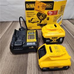 AS-IS  DEWALT 20V MAX Lithium-Ion 6.0Ah and 4.0Ah Battery and Charger Starter Kit