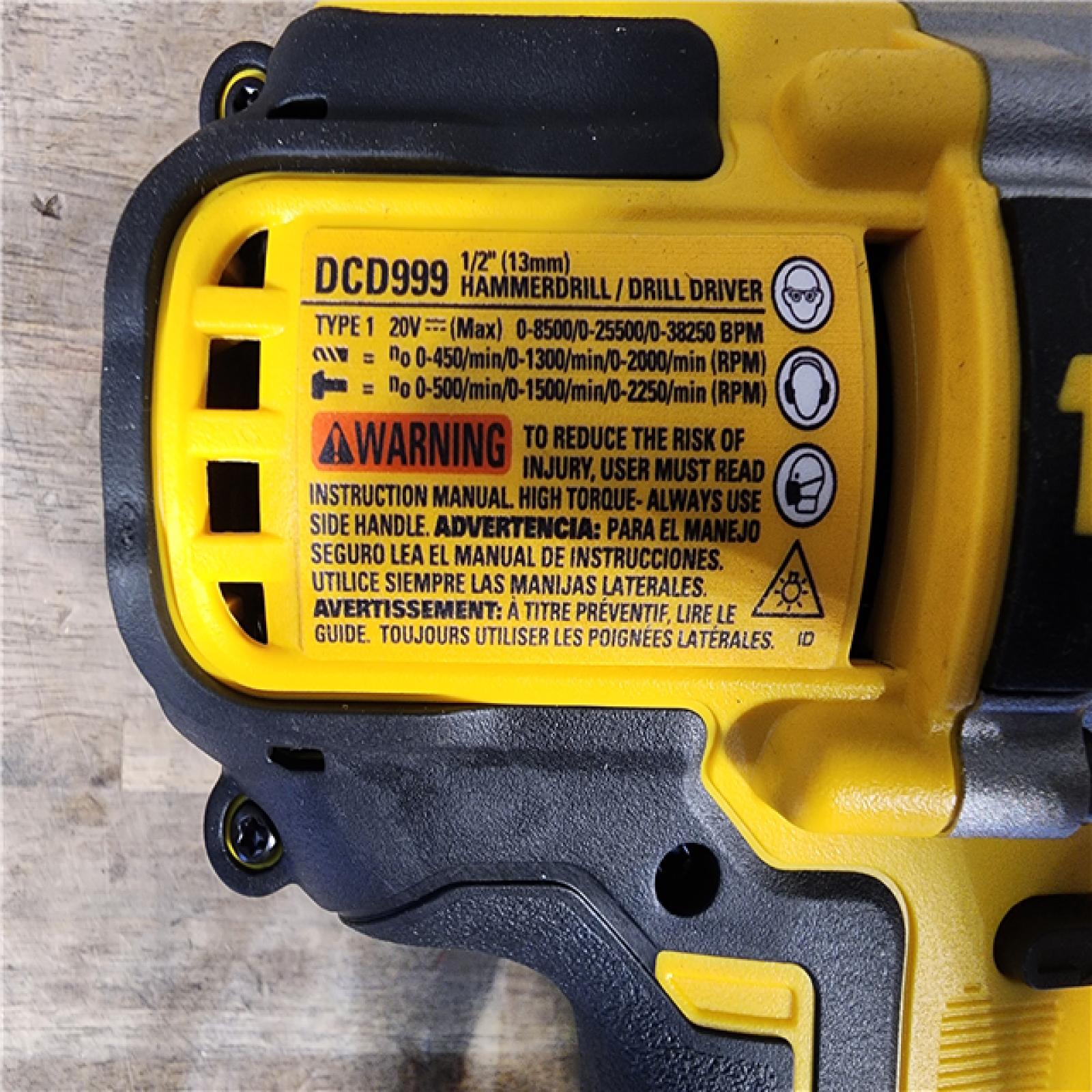 HOUSTON LOCATION - AS-IS Dewalt DCD999B 20V MAX Flexvolt 1/2  Cordless Hammer Drill (TOOL ONLY)