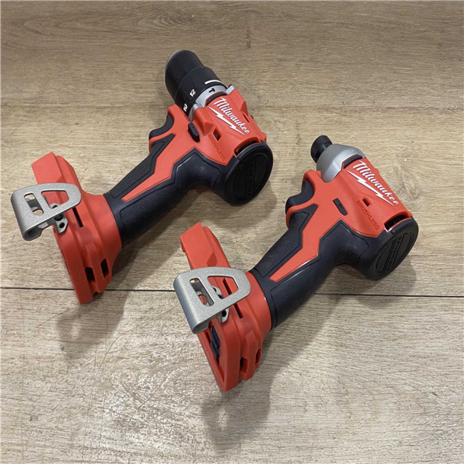 AS-IS Milwaukee 18-Volt Lithium-Ion Brushless Cordless Compact Hammer Drill/Impact Combo Kit