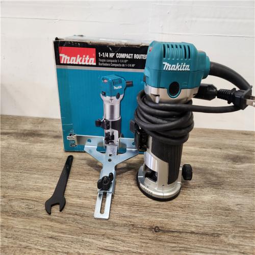 Phoenix Location NEW Makita 6.5 Amp 1-1/4 HP Corded Fixed Base Variable Speed Compact Router with Quick-Release