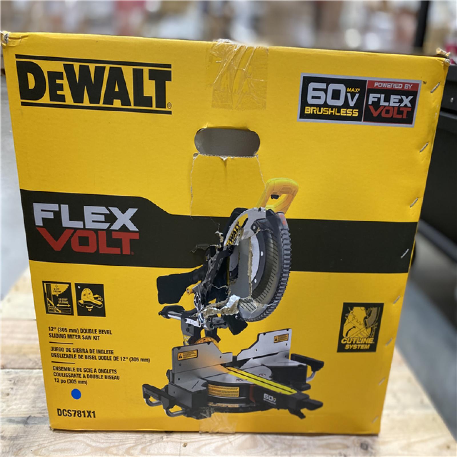 DALLAS LOCATION -  DEWALT 60V Lithium-Ion 12 in. Cordless Sliding Miter Saw Kit with 9.0Ah Battery Pack