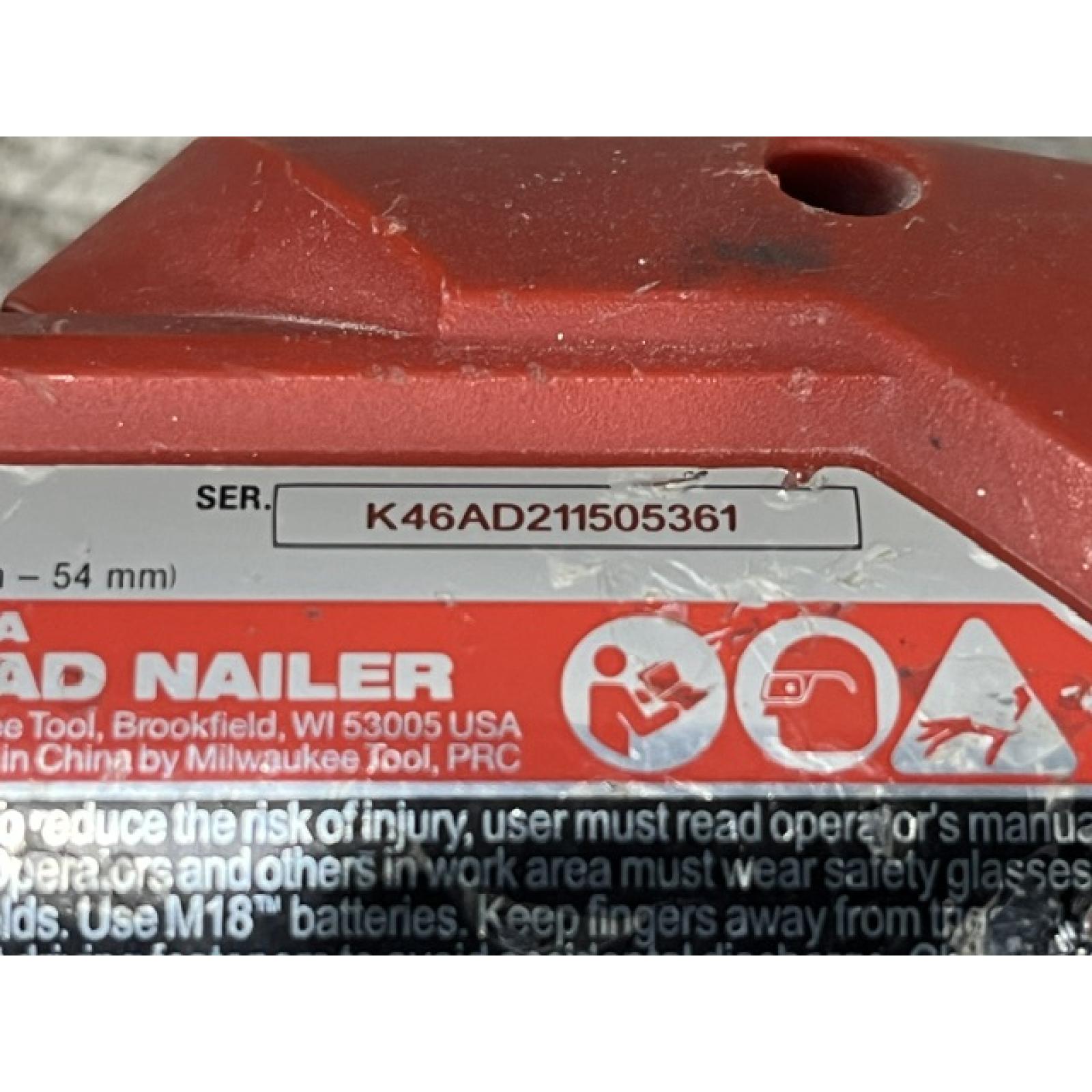 AS-IS Milwaukee FUEL 18-Volt Lithium-Ion Brushless Cordless Gen II 18-Gauge Brad Nailer (Tool-Only)