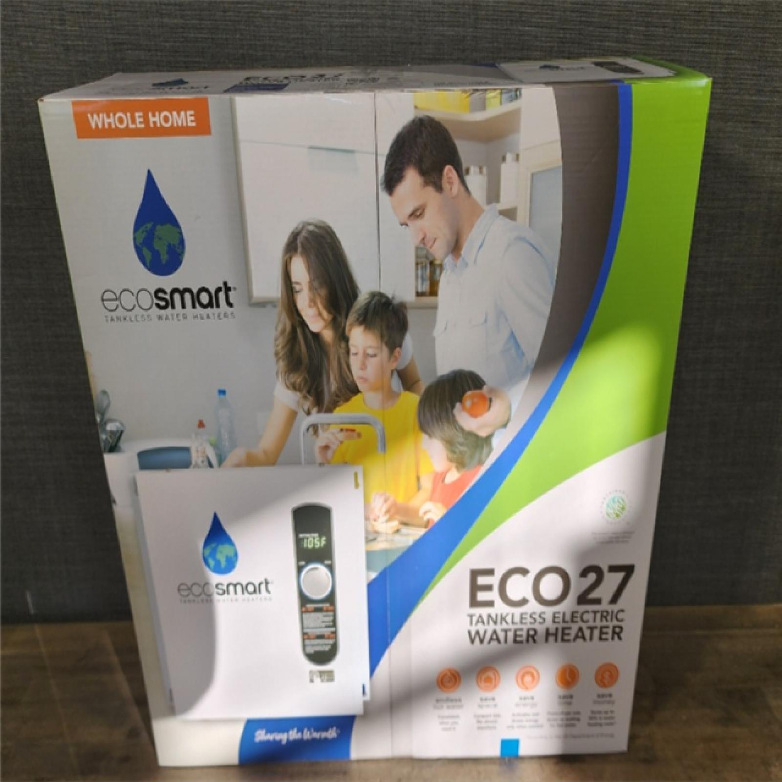 HOUSTON LOCATION - AS-IS (NEW) ECOSMART ECO27 TANKLESS ELECTRIC WATER HEATER