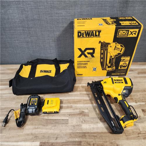 HOUSTON LOCATION - AS-IS DeWalt DCN660D1 20V 16 Gauge Cordless Angled Finish Nailer Kit W/ 2Ah Battery