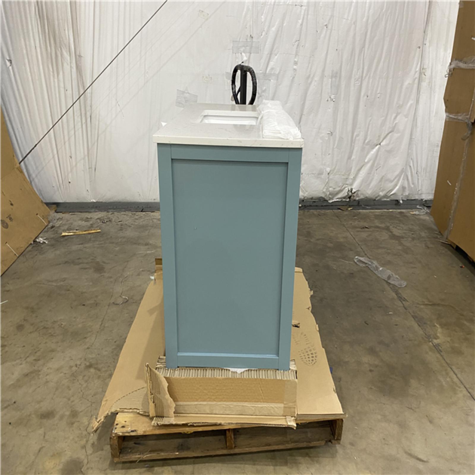 Houston As-IS 43 inch single vanity in blue