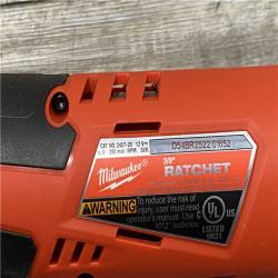 AS-IS Milwaukee 12/18V Lithium-Ion Cordless 3/8 in. Ratchet and 1/2 in. High Torque Impact Wrench with Friction Ring Combo Kit