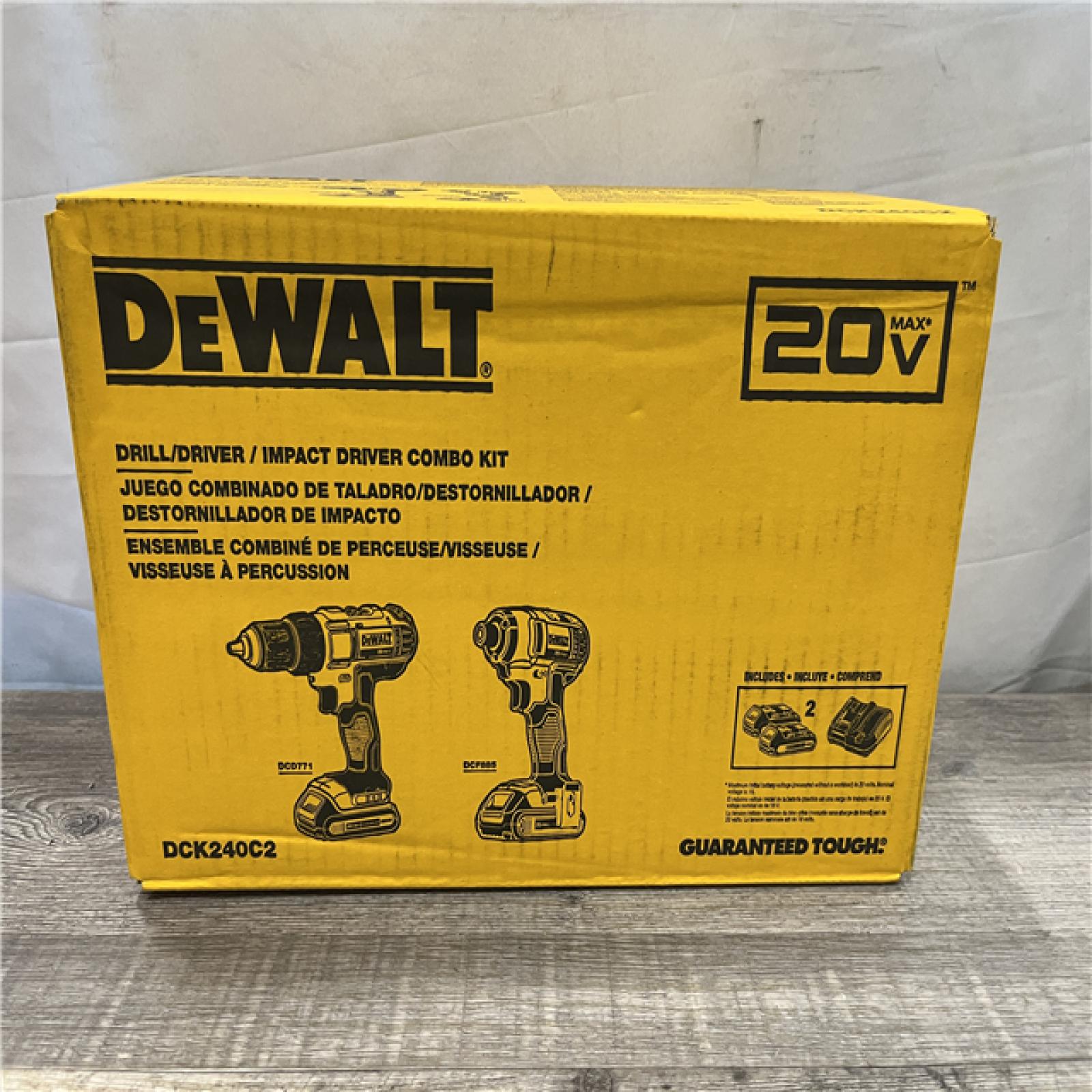 NEW - DEWALT 20V MAX Cordless Drill/Impact 2 Tool Combo Kit