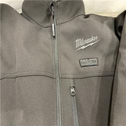 AS-IS Milwaukee Men's Medium 12-Volt Lithium-Ion Cordless Tough Shell Black Heated Jacket Kit