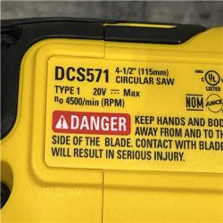 AS-IS DEWALT ATOMIC 20V MAX Cordless Brushless 4-1/2 in. Circular Saw (Tool Only)