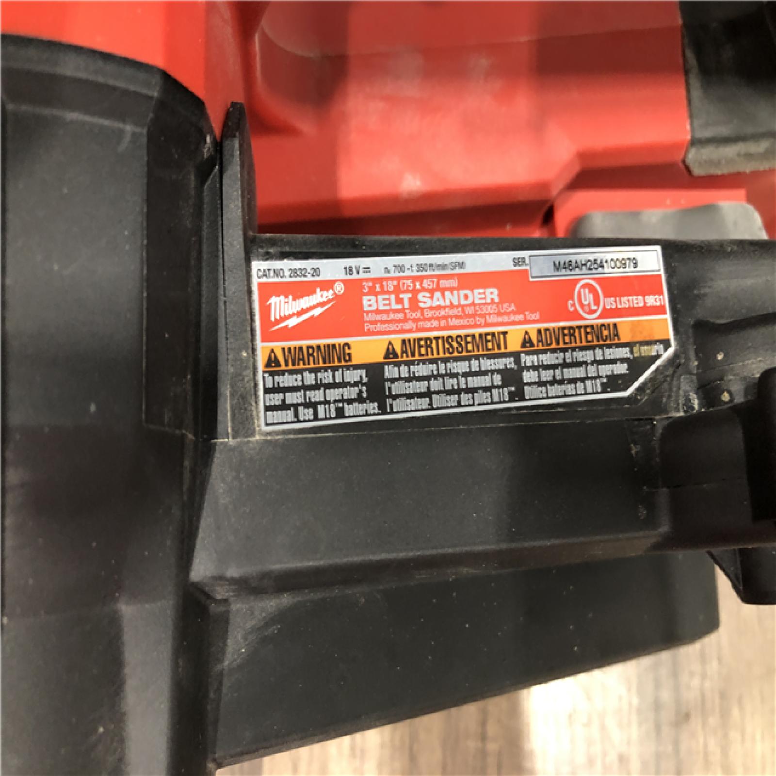 AS-IS Milwaukee FUEL 18-Volt Lithium-Ion Cordless Belt Sander (Tool-Only)