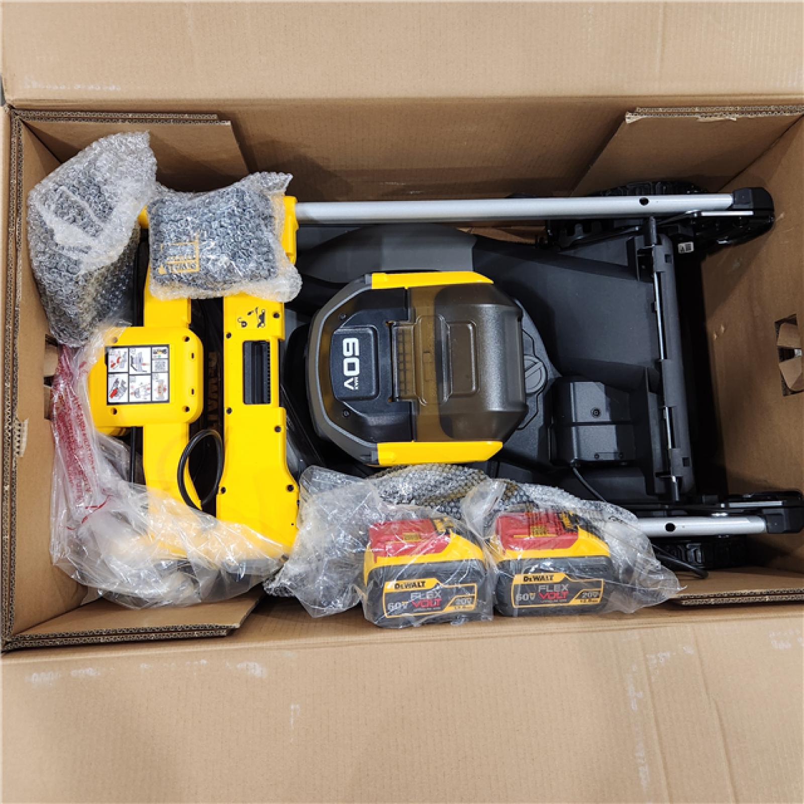 As-Is- FLEXVOLT 2x60V MAX 21 in. Cordless Battery Powered Self Propelled Lawn Mower Kit with 12.0 Ah Batteries and Chargers