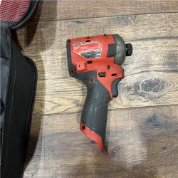 AS-IS M12 FUEL SURGE 12V Lithium-Ion Brushless Cordless 1/4 in. Hex Impact Driver Compact Kit W/Two 2.0Ah Batteries, Bag