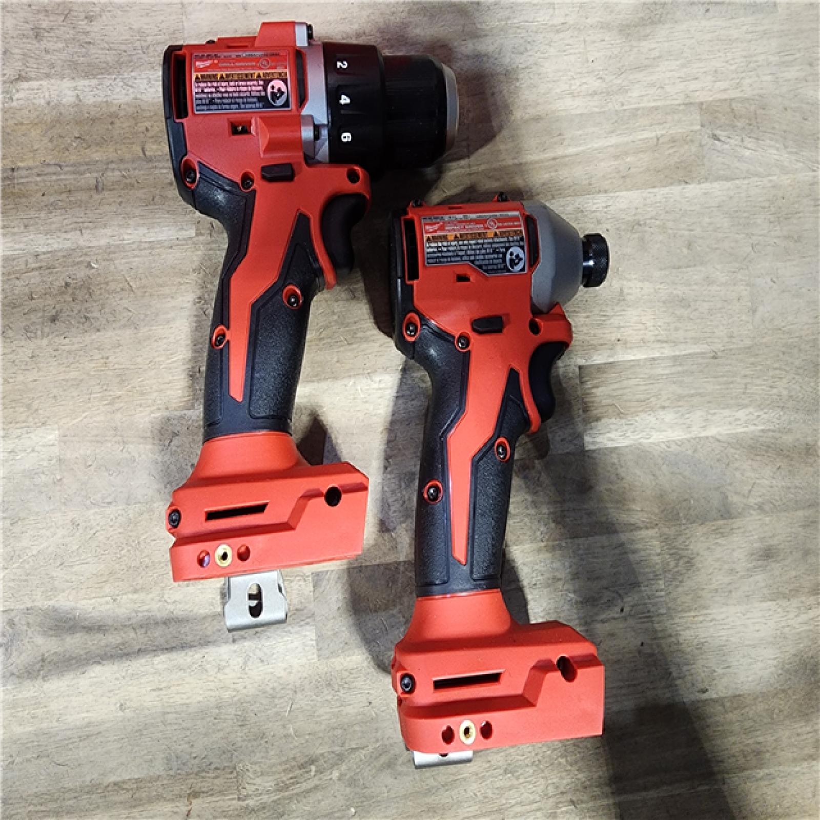 HOUSTON LOCATION - AS-IS Milwaukee M18 18V Lithium-Ion Brushless Cordless Compact Drill/Impact Combo Kit (2-Tool) W/(2) 2.0 Ah Batteries, Charger & Bag