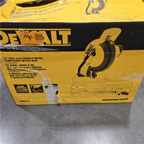AS-IS  DEWALT 15 Amp Corded 10 in. Compound Single Bevel Miter Saw