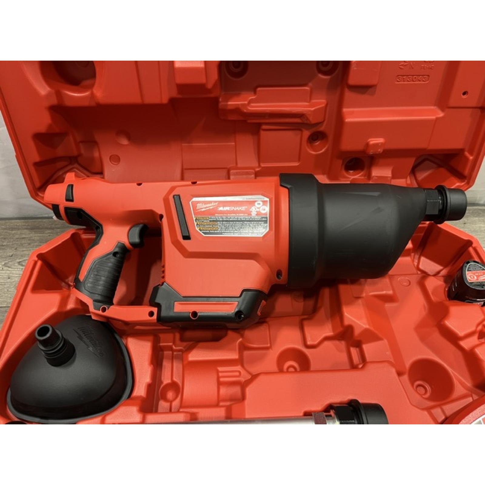 NEW - Milwaukee 12-Volt Lithium-Ion Cordless Drain Cleaning Airsnake Air Gun Kit
