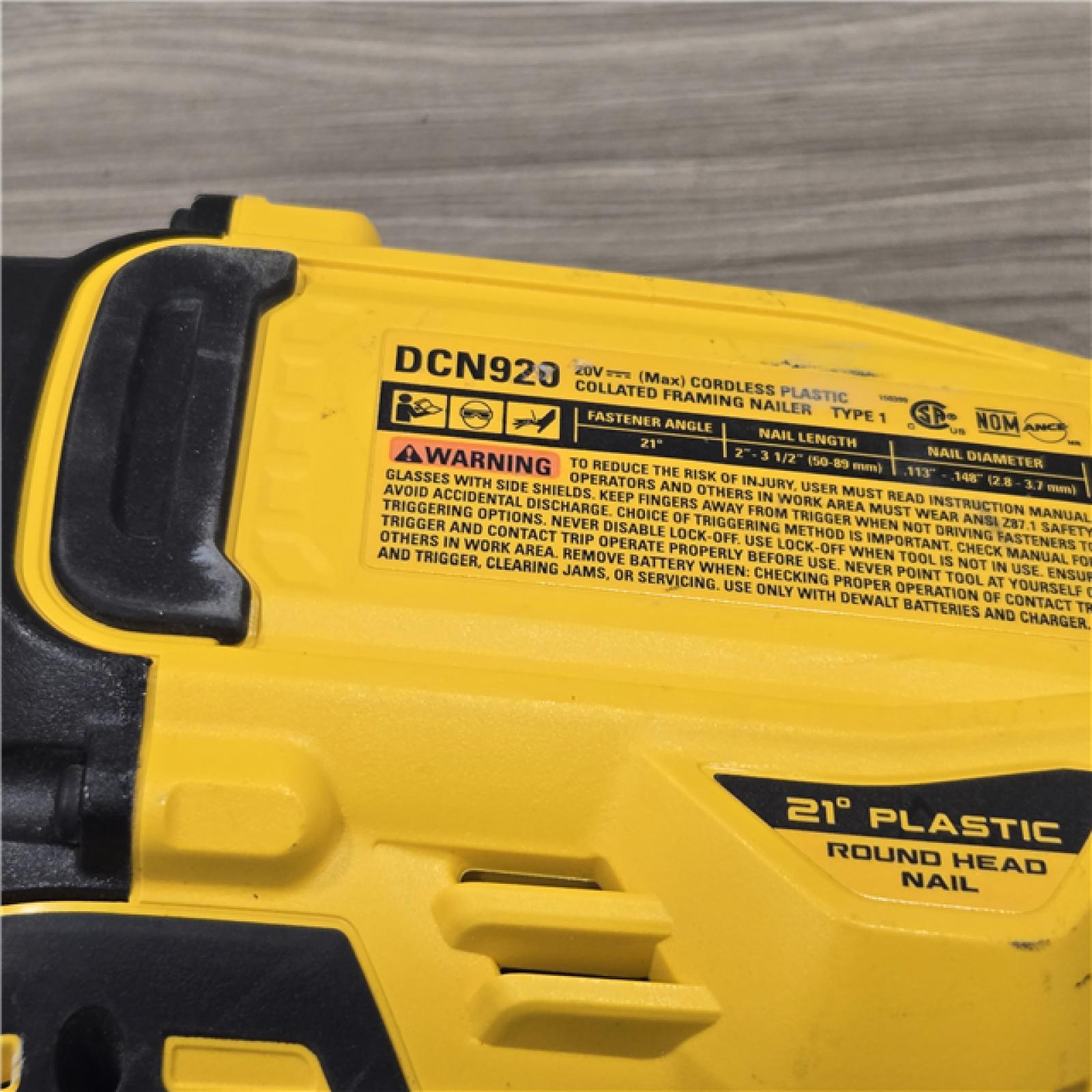 AS-IS DEWALT 20-Volt 21° Cordless Framing Nailer (Tool-Only)
