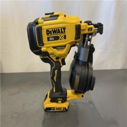 AS-IS - DEWALT 20V MAX Lithium-Ion 15-Degree Electric Cordless Roofing Nailer Kit