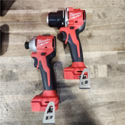 HOUSTON LOCATION - AS-IS Milwaukee M18 18V Lithium-Ion Brushless Cordless Compact Drill/Impact Combo Kit (2-Tool) W/(2) 2.0 Ah Batteries  Charger & Bag