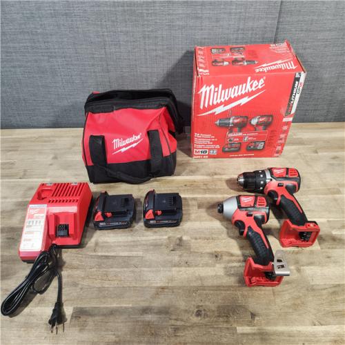 HOUSTON LOCATION - AS-IS Milwaukee 18V Cordless Brushed 2 Tool Drill/Driver and Impact Driver Kit