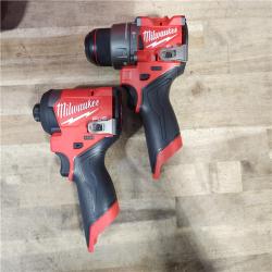 HOUSTON LOCATION - AS-IS Milwaukee 3497-22 12V Brushless Hammer Drill and Impact Driver Combo Kit
