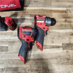 HOUSTON LOCATION - AS - IS Milwaukee FUEL 12-Volt Lithium-Ion Brushless Cordless Hammer Drill and Impact Driver Combo Kit