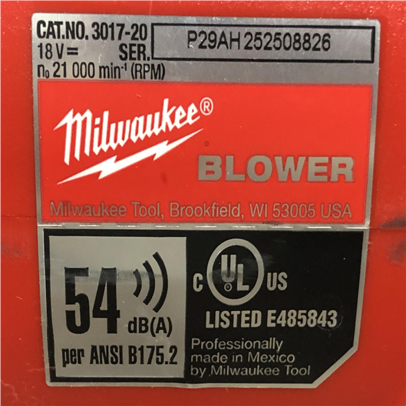 AS-IS Milwaukee FUEL 120 MPH 500 CFM 18V Lithium-Ion Brushless Cordless Handheld Blower (Tool-Only)