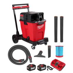 NEW- M18 FUEL 12 Gallon Cordless DUAL-BATTERY Wet/Dry Shop Vac Kit W/12.0 Ah Battery  Charger  Filter  Hose  and Accessories