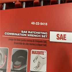 NEW - Milwaukee SAE Ratcheting Combination Wrench Set (15-Piece)