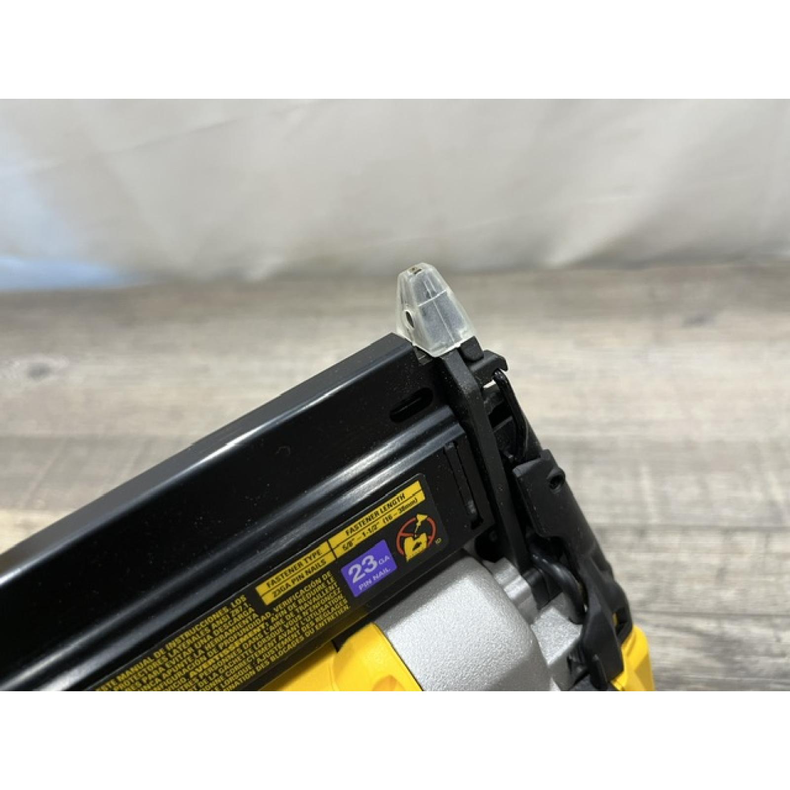 AS-IS DEWALT ATOMIC 20V MAX Lithium Ion Cordless 23 Gauge Pin Nailer (Tool Only)