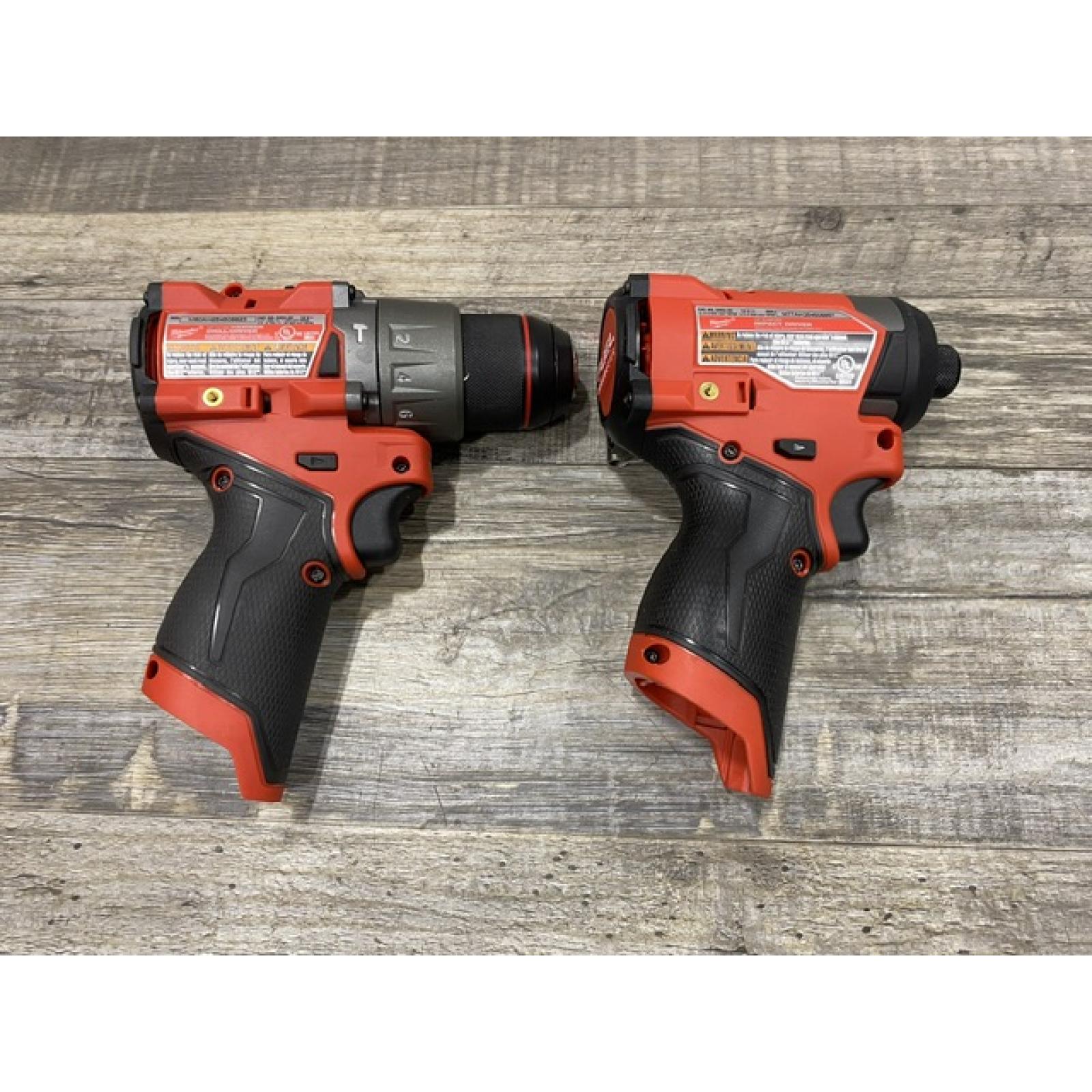 AS-IS Milwaukee FUEL 12-Volt Lithium-Ion Brushless Cordless Hammer Drill and Impact Driver Combo Kit