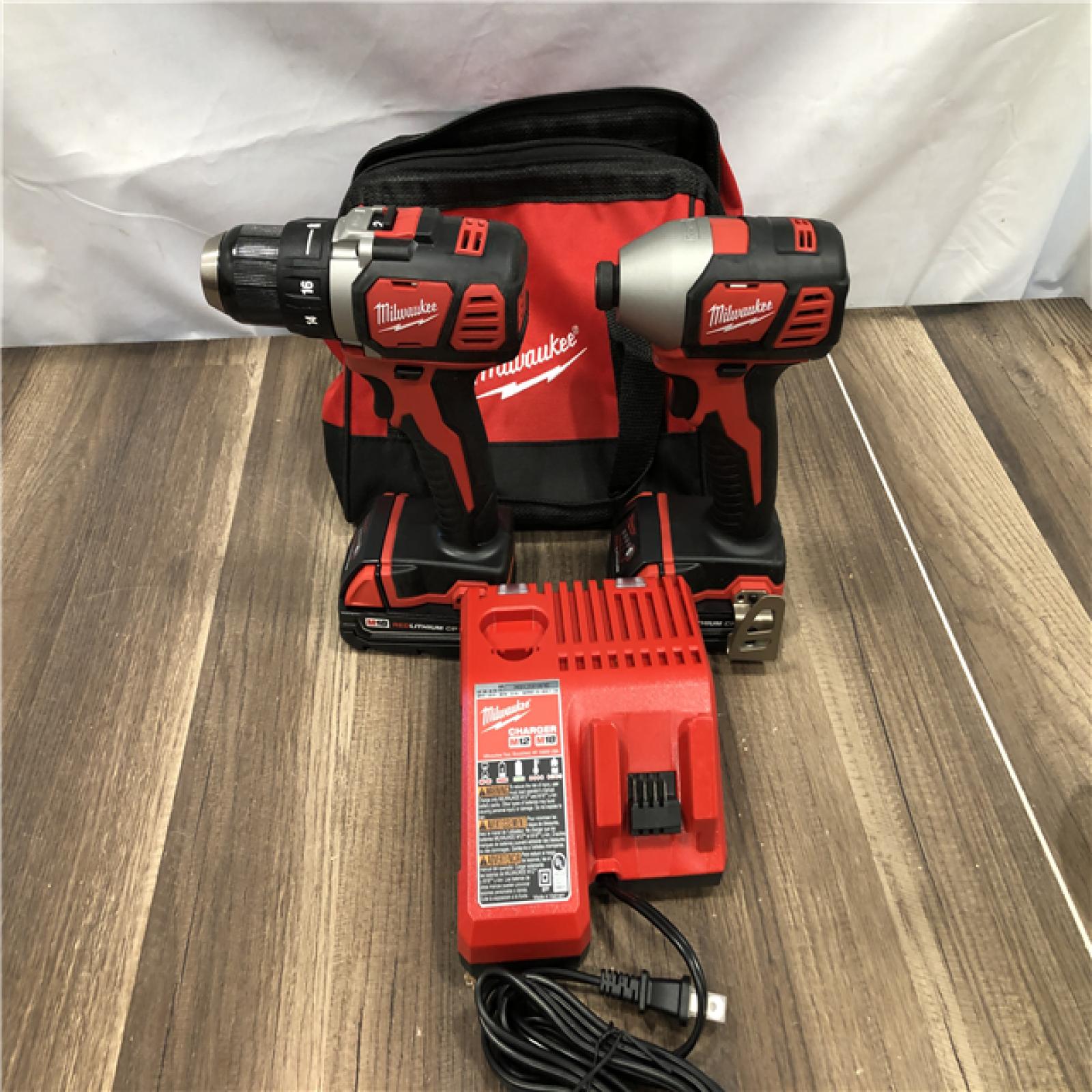 AS-IS Milwaukee 18V Lithium-Ion Cordless Drill Driver/Impact Driver Combo Kit