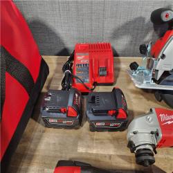 HOUSTON LOCATION - AS-IS Milwaukee M18 18-Volt Lithium-Ion Cordless Combo Kit 7-Tool with 2-Batteries, Charger and Tool Bag
