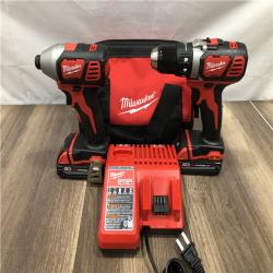 AS-IS Milwaukee 18V Lithium-Ion Cordless Drill Driver/Impact Driver Combo Kit