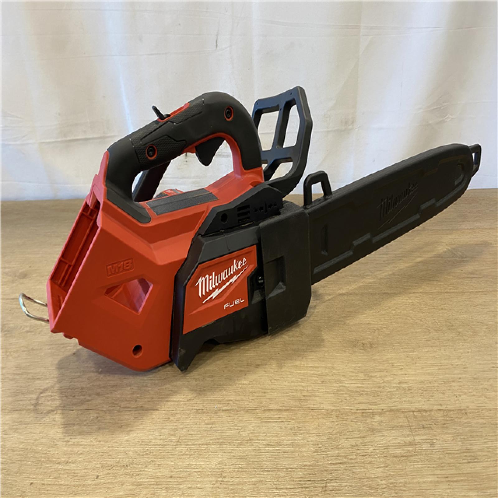 AS-IS Milwaukee FUEL 14 in. 18V Lithium-Ion Brushless Cordless Battery Top Handle Chainsaw (Tool Only)