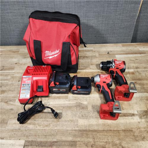HOUSTON LOCATION - AS - IS Milwaukee 2 Tool Combo Kit W/ (2) Battery & Charger