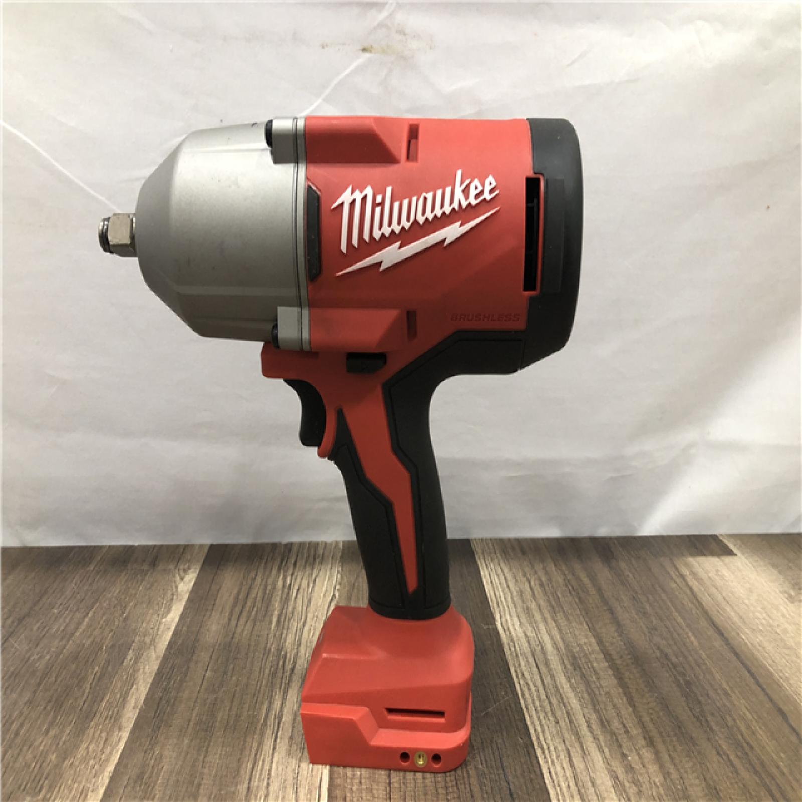 AS-IS Milwaukee 18-Volt Lithium-Ion Brushless 1/2 in. High Torque Impact Wrench with Friction Ring (Tool-Only)