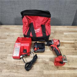 HOUSTON LOCATION - AS - IS Milwaukee 18V Lithium-Ion Brushless Cordless 1/2 in. Compact Drill/Driver with kit