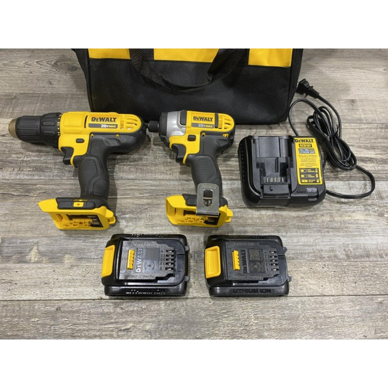 AS-IS DEWALT 20V MAX Cordless Drill/Impact 2 Tool Combo Kit